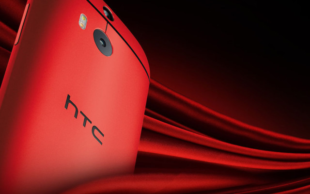 Rotes HTC Smartphone
