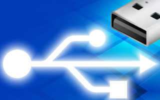 USB-Logo mit USB-Stecker