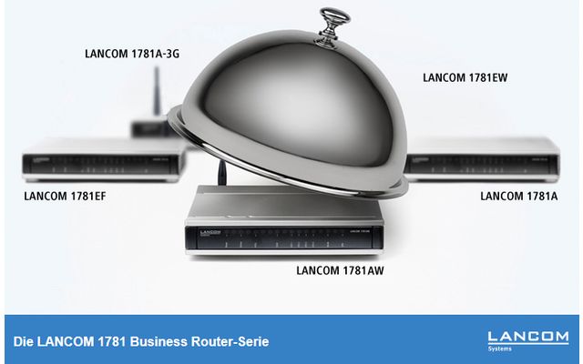 Lancom Systems zeigt die Router der 1781er-Serie.