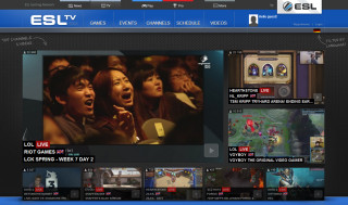 Screenshot der ESL Web-TV Website