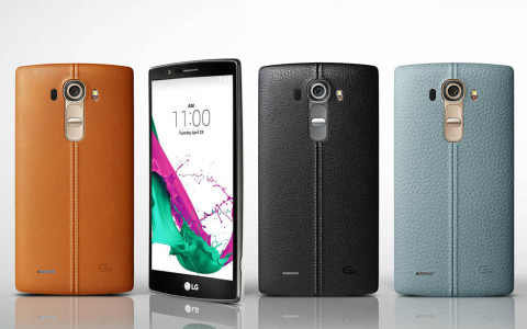 LG G4 mit Leder-Cover in verschiedenen Farben