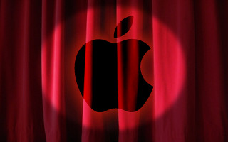 Vorhang mit Spot und Apple-Logo