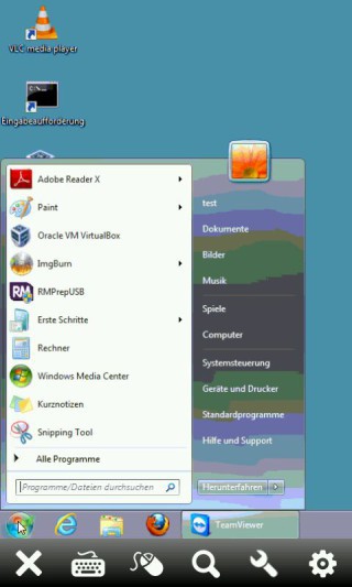 Teamviewer auf dem Smartphone: Hier steuert das Smartphone einen Windows-PC (Bild 6).