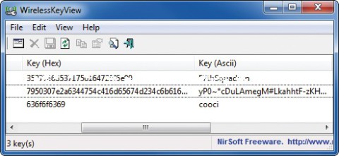 Wireless Keyview: Das Mini-Tool zeigt alle gespeicherten WLAN-Passwörter im Klartext an.