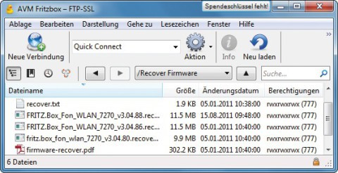 FTP-Verbindungen: Im Cyberduck-Browser erledigen Sie Up- und Downloads per Drag and Drop. Eine Zweifensteransicht wie in Filezilla gibt es nicht (Bild 4).