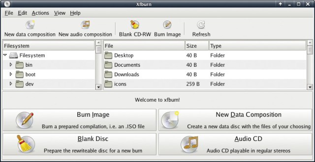 Daten auf CD oder DVD kopieren: Die Brenn-Suite Xfburn sichert wichtige Daten Ihrer NTFS-formatierten Windows-Partitionen auf CD oder DVD (Bild 8).