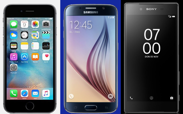 Apple iPhone, Samsung Galaxy S und Sony Xperia Z