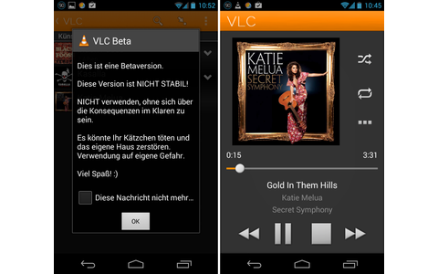 Der VLC Media Player ist inzwischen auch für Android und Apples iOS verfügbar.