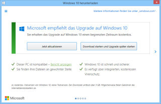 Windows 10 - jetzt oder gleich