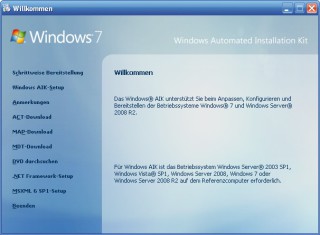 WAIK für Windows 7 RC: Starten Sie die Installation mit einem Klick auf „Windows AIK-Setup“ (Bild 3).
