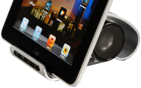 Tablet-PCs: Tablet-Ständer mit Bluetooth-Sound