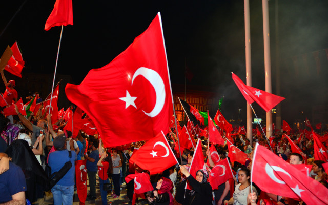 Politischen Unruhen in der Türkei