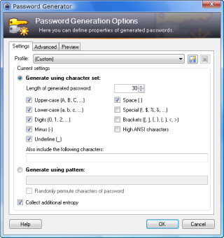 KeePass bieten einene eigenen Passwort-Generator