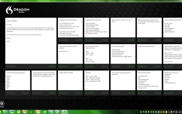 Sprachnotiz-App: Dragon Notes für Windows 8