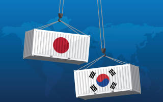 Container von Japan und Südkorea