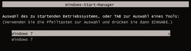 Verwirrung am Anfang: Im Windows-Start-Manager trägt sich Windows 7 stets als „Windows 7“ ein – egal ob es auf der Festplatte oder in einer VHD installiert wurde. Das lässt sich mit Easy BCD 2.2 nachträglich ändern