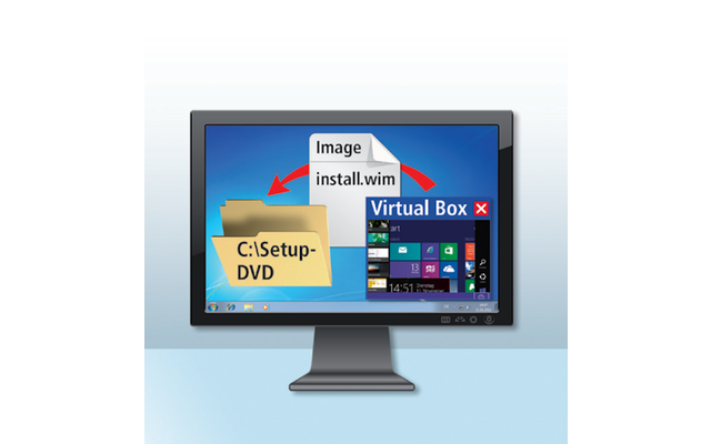 Neue „install.wim“ erstellen: Sie mounten die Festplatte von Virtual Box und erstellen daraus mit Dism eine neue, schlanke „install.wim“ für die Setup-DVD.