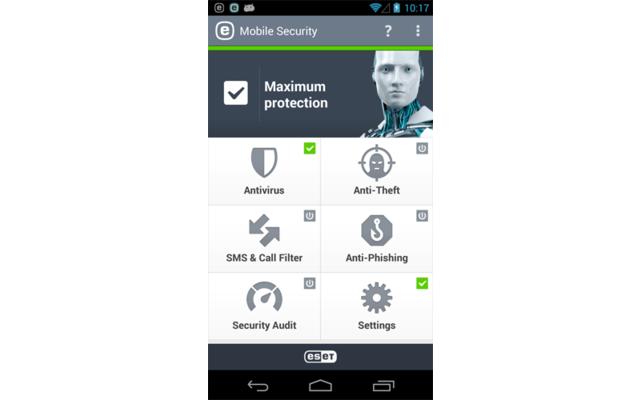 Platz 7 — ESET Mobile Security 2.0: Erkennungsrate 99,4 %, Gesamtpunktzahl 12,5 Punkte