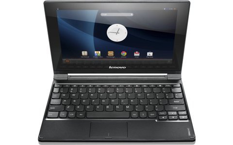 Das Android-Notebook A10 von Lenovo verfügt wie ein klassisches Notebook über eine Tastatur mit Touchpad sowie einen 10,1 Zoll großen Bildschirm.