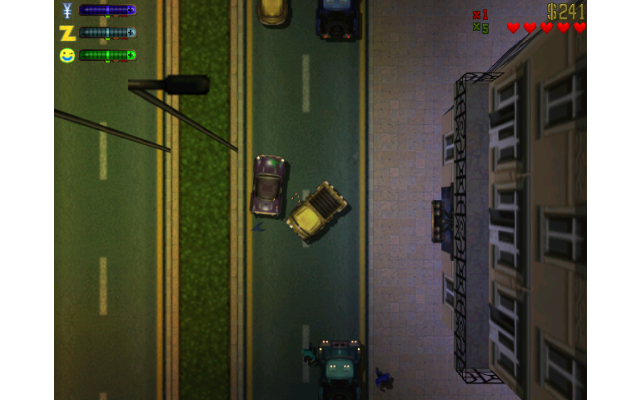 Auch in Grand Theft Auto II muss der Spieler Autos klauen, Gangmitglieder erledigen und mit Vollgas und ohne Rücksicht auf Verluste durch amerikanische Großstädte brettern. Was tut man nicht alles für eine Karriereals Gangster... gut, wenn die Schmutzarbe