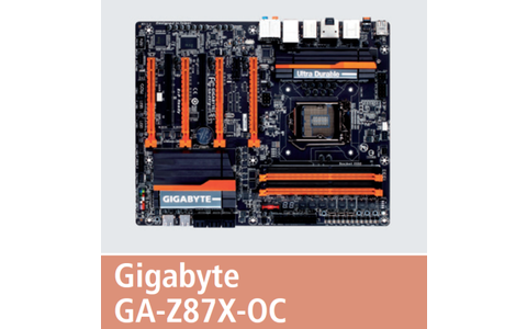 Gigabyte GA-Z87X-OC: 6 SATA-III-Anschlüsse, 10 USB-3.0-Ports (6 onboard, 4 optional), maximal 4 RAM-Module mit insgesamt 32 GByte, Straßenpreis: 200 Euro.