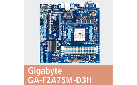 Gigabyte GA-F2A75M-D3H: 6 SATA-III-Anschlüsse, 4 USB-3.0-Ports (2 onboard, 2 optional), maximal 4 RAM-Module mit insgesamt 64 GByte, Straßenpreis: 80 Euro.