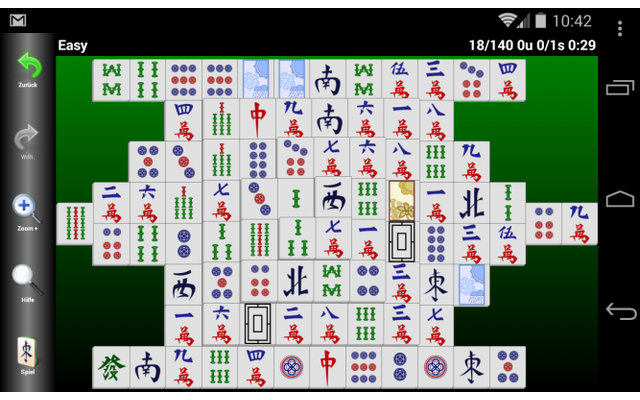 Mahjongg Builder ist eine überaus sehenswerte Umsetzung des beliebten Patience-Spiels Mahjong Solitaire. In dieser Android-Sammlung von 19 Solitaire Spielen gilt es, möglichst alle Spielsteine vom Tisch zu räumen.