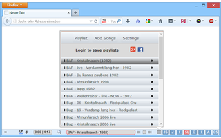 Die Firefox-Erweiterung Firetube verwandelt die Add-on-Leiste des Browsers in eine komforta­ble Musikbox. Zur Titelauswahl und als Musikquelle nutzt die Erweiterung das Videoportal Youtube.