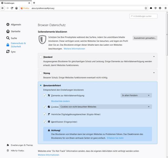 Private Daten in Firefox schützen - com! professional