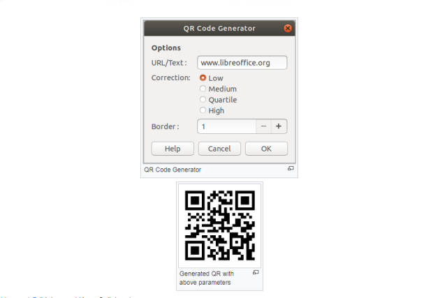 LibreOffice QR-Code-Generator