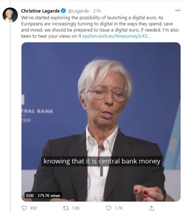 Christine Lagarde auf Twitter