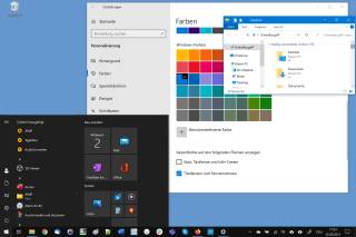 Screenshot Windows-Desktop mit den empfohlenen Einstellungen