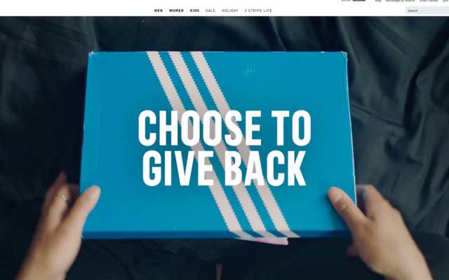 Adidas Initiative "Choose to Give Back"