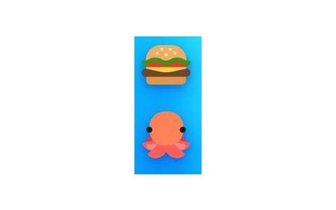 Hamburger und Baby-Tintenfisch