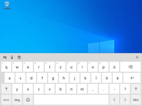 Die Standardvariante der Bildschirmtastatur unter Windows 10