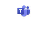 Violettes Microsoft-Teams-Logo auf weissem Hintergrund