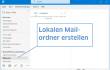 Screenshot Outlook mit lokaler Datendatei und Mailordner