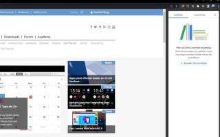 Chrome mit PCtipp-Webseite und Seitenleiste rechts