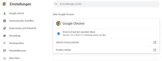 Update-Info in Chrome