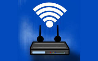 Symbolbild zeigt einen WLAN-Router und das Wi-Fi-Symbol