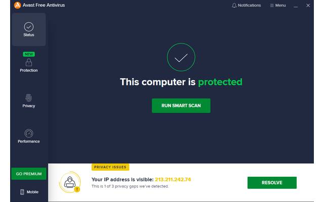 Screenshot Avast Free AntiVirus