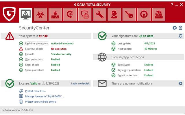 Screenshot GData Total Security