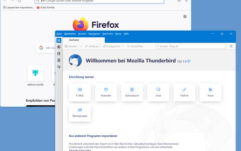 Ein Firefox- und ein Thunderbird-Fenster