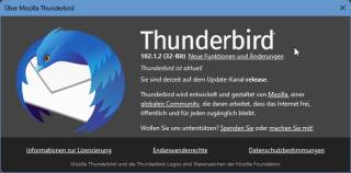 Thunderbird-Versionsinformation