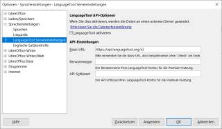Die LibreOffice-Spracheinstellungen