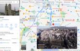 Screenshot von Google Maps zeigt die Karte der Stadt Zürich und das 3D-Bild des Grossmünsters