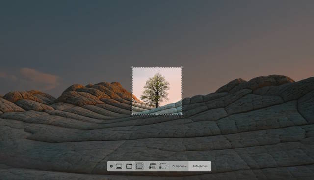 Screenshot-Werkzeuge beim Mac