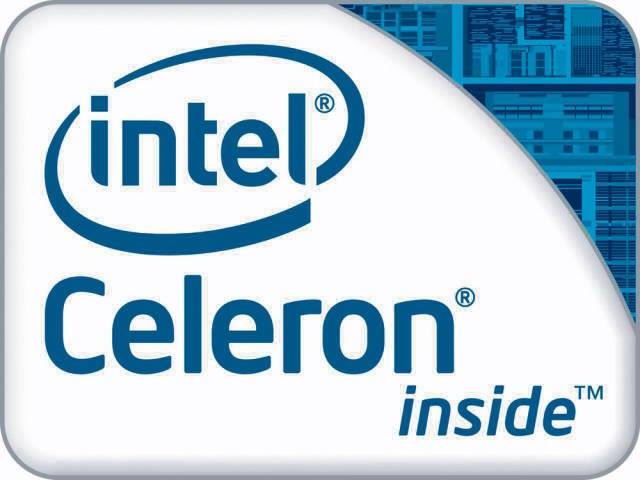 Etikette eines Intel Celeron Prozessors