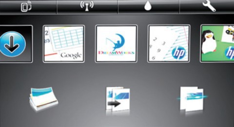 Druck-Apps: HP stellt für seine E-Print-Drucker eine Reihe kostenloser Apps online zur Verfügung, die sich über das Bedienfeld herunterladen lassen.