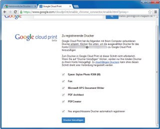 Chrome: Um Drucker bei Cloud Print anzumelden, die nicht von Haus aus cloudfähig sind, muss der Google-Browser Chrome verwendet werden.